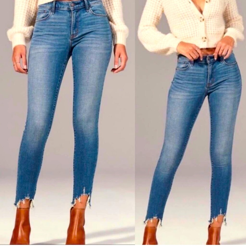 NWT- Abercrombie Mid Ride Super Skinny ankle